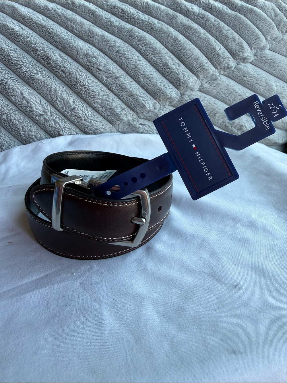 Boys Reversible Belt Small 22-24 Tommy Hilfiger Brown Black Imitation Leather